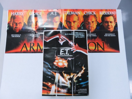 Japanese E.T. The Extra Terrestrial & Armageddon Promotional Posters