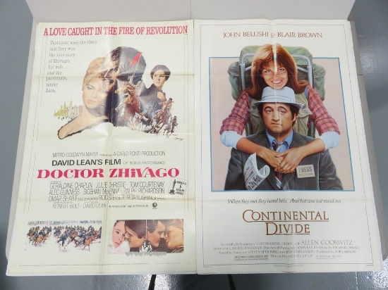 Dr. Zhivago 1971 & Continental Divide 1981 One Sheet Posters