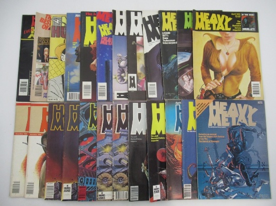 Heavy Metal Magazine Lot of 24 w/First Issue!