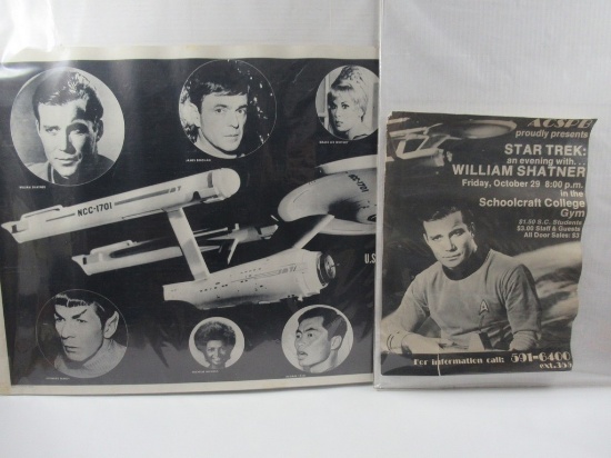 1970s Rare Star Trek Poster Lot/Shatner Appearance