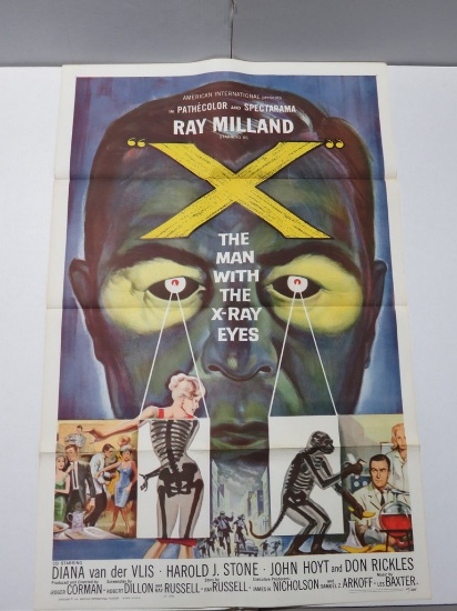 X: The Man with the X-Ray Eyes 1963 Cult B-Movie One Sheet Poster