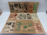 Vintage Movie Theater Fold-Out Program Insert Lot of (10)