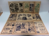 Vintage Movie Theater Fold-Out Program Insert Lot of (10)