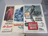 At Sword's Point 1952/Battle Stations 1956/The Secret Ways 1961 One Sheet Posters
