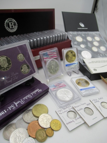 Coins & Currency with Silver, Gold, Sets, & More