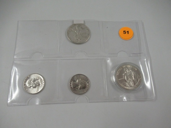 Group of 4 US Silver Coins Unc
