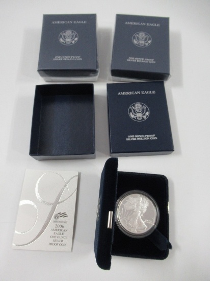 2006 US Mint Silver Proof Bullion Am Eag Lot of 3