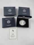 2011 US Mint Silver Proof American Eagle Lot of 3