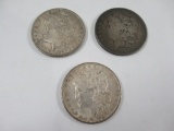 Lot of 3 US Morgan Silver Dollars 1891 1900