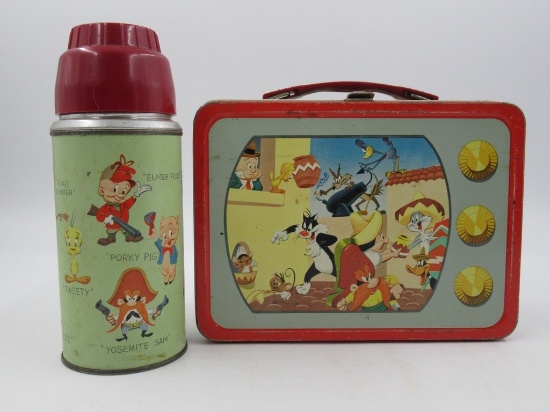 Looney Tunes 1959 Vintage Lunchbox w/Thermos