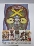 X: The Man with the X-Ray Eyes 1963 Cult B-Movie One Sheet Poster