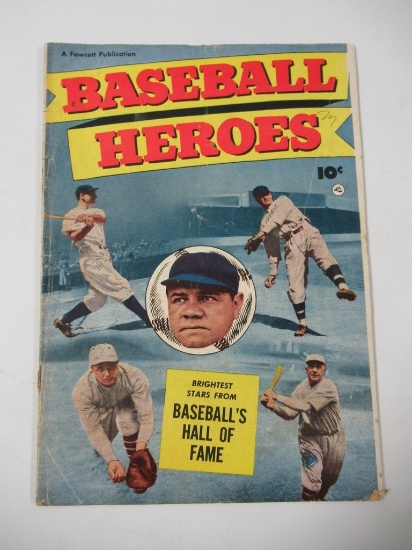 Baseball Heroes #1 (1952) Fawcett/Ruth/Cobb/More