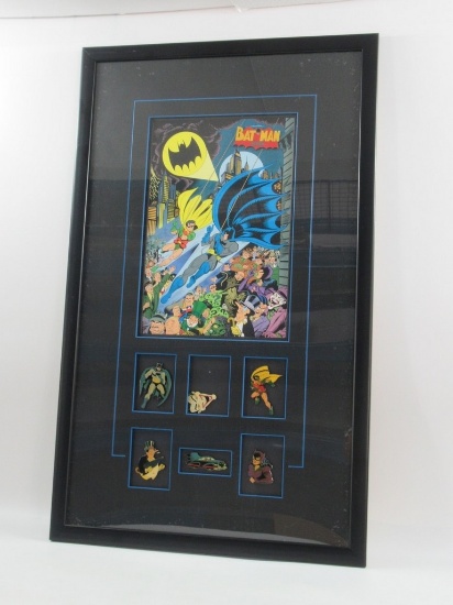 Batman Limited Edition Framed Lithograph/Pin Set