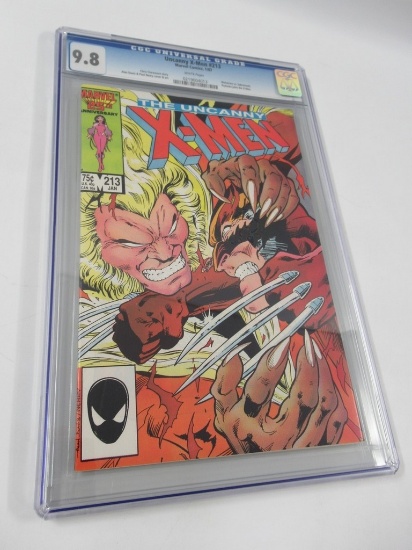Uncanny X-Men #213 CGC 9.8 Wolverine/Sabretooth