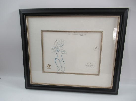 Batman Animated Poison Ivy Framed Production Art