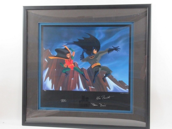 Batman & Robin Dynamic Leap Framed Lithograph