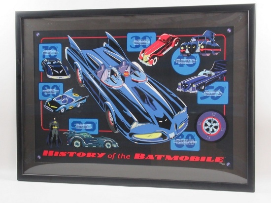 History of the Batmobile Framed Fine Art Print