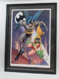 Batman and Robin Jim Lee Signed Framed Lithograph