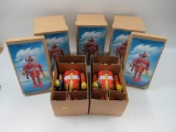 Wind-Up Space Man Tin Toy Lot of (5)