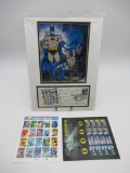 Batman USPS First Day of Issue + Stamps Lot