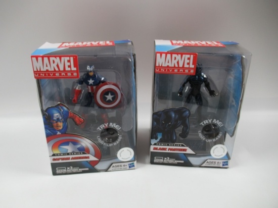 Marvel Universe Exclusive Black Panther + Captain America Figures