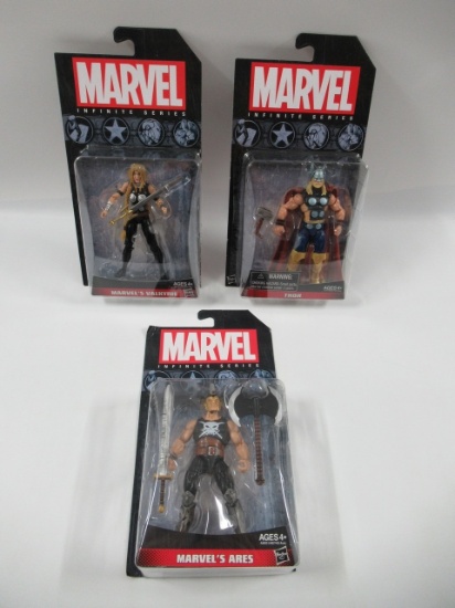 Marvel Universe Thor/Valkyrie/Ares Figures