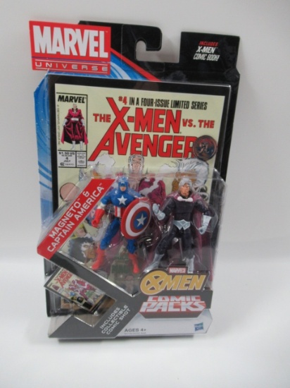 Marvel Universe Magneto + Captain America Exclusive Figure Set