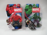 Marvel Universe Red Hulk + Green Hulk Figures