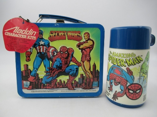 Marvel Secret Wars 1984 Lunchbox w/Thermos