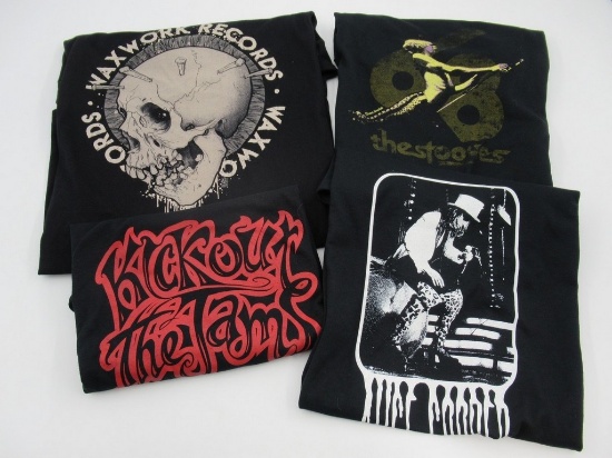 Music Related T-Shirt Lot Alice Cooper/Stooges/MC5/More