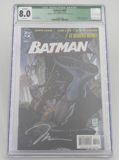Batman #608 CGC 8.0 (Q) Signed by Jim Lee/Jeph Loeb
