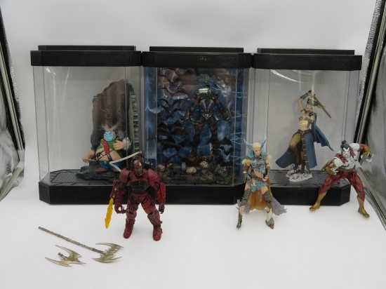 Spawn + Related Action Figure w/Display Cases Lot