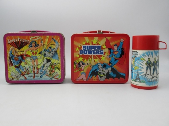 Super Friends + Super Powers Lunchboxes 1976/1983