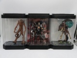 Movie/Music/Video Games Figure Lot in Display Cases