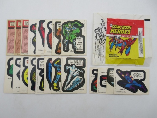 Marvel Comic Book Heroes Sticker/Checklist Lot
