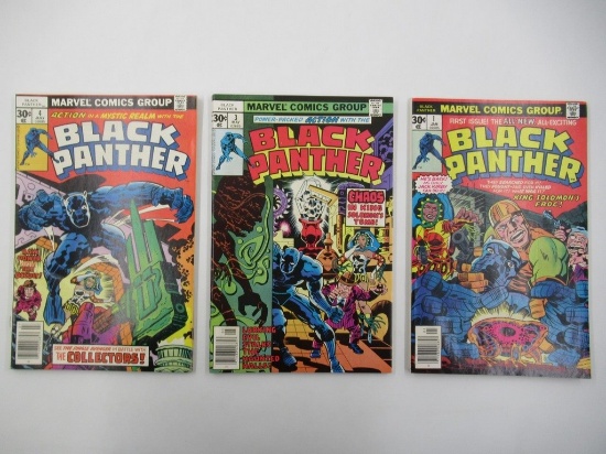 Black Panther #1 (x3) #3 (3) + #4 (X3) (1977) Jack Kirby!