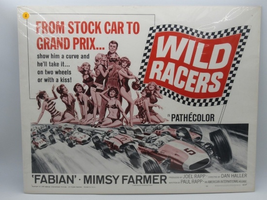 Wild Racers 1968 A.I.P. 1/2 Sheet Movie Poster/Fabian