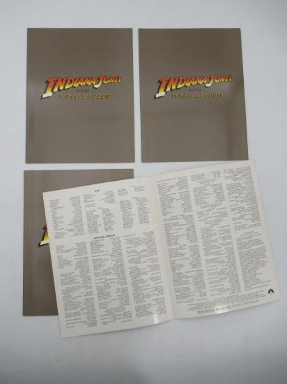 Indiana Jones Cast/Credits Program (1984) (x4)