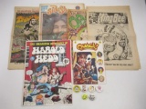 Underground Comix/Newspapers + Pins Lot