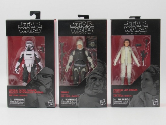 Leia (Hoth)/Dengar/Imperial Patrol Trooper Star Wars Black Series Figures