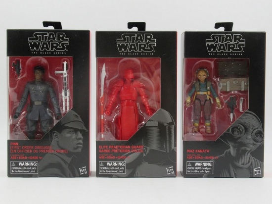 Elite Praetorian Guard/Finn/Maz Kanata Star Wars Black Series Figures