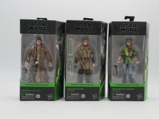 Endor Luke/Leia/Han Solo Star Wars Black Series Figures