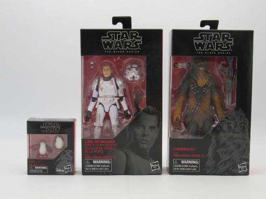 Luke Skywalker/Chewbacca/Porgs Star Wars Black Series Figures