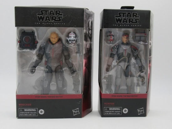 Wrecker + Hunter Deluxe Star Wars Black Series Bad Batch Figures