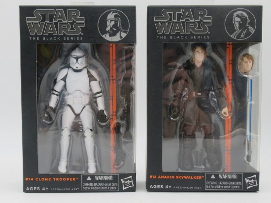 Anakin + Clone Trooper Star Wars Black Series Orange Wave Figures