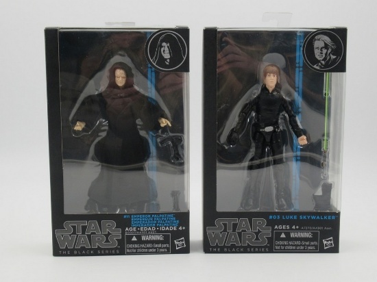 Luke Jedi Knight/Emperor Palpatine Star Wars Black Series Figures