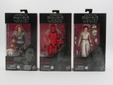 Rey w/D-O/Sith Trooper/Cal Kestis Star Wars Black Series Figures