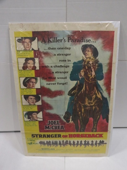 Stranger on Horseback 1955 Joel McCrea One Sheet Poster