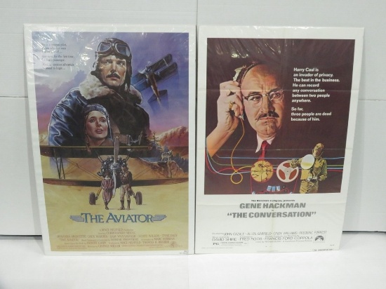 The Conversation 1974 & The Aviator 1985 Film One Sheet Posters