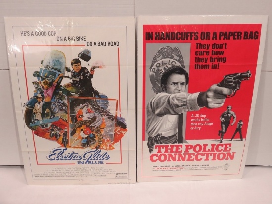 Electra Glide in Blue 1973 & The Police Connection 1973 Film One Sheet Posters